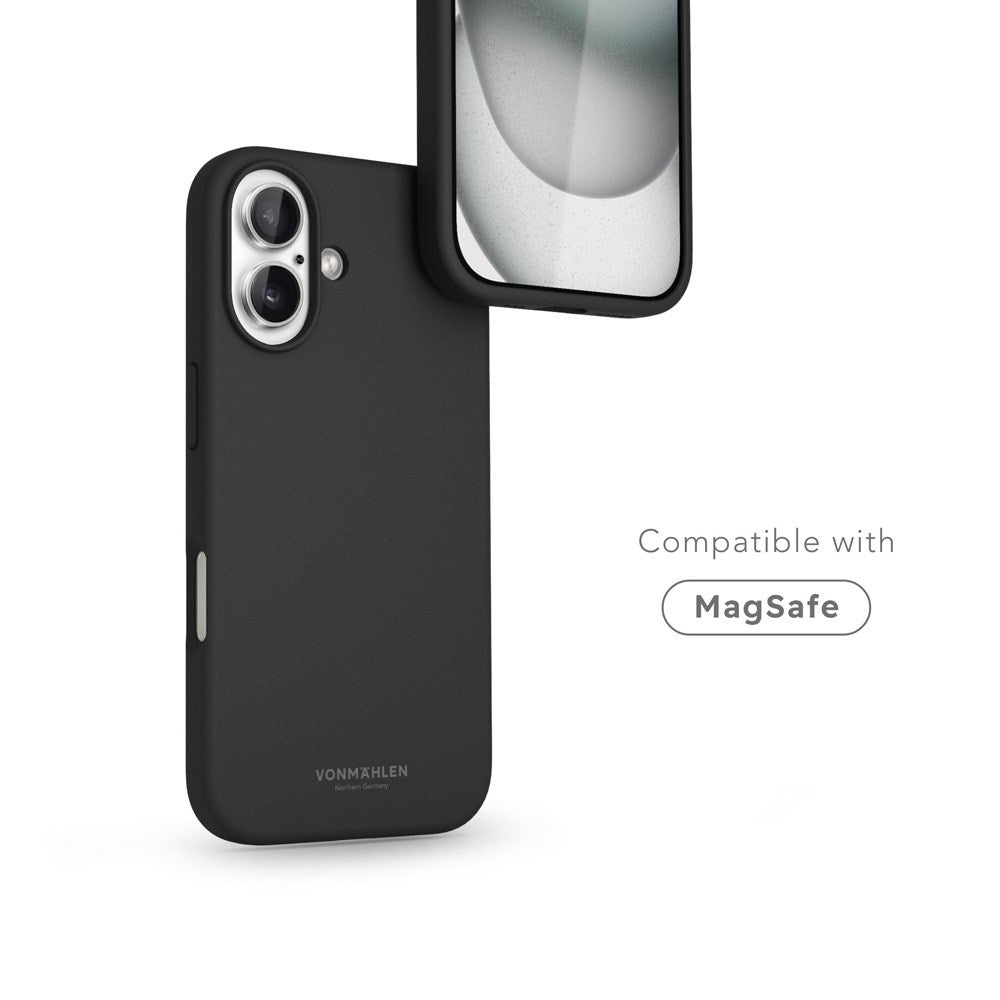 iPhone 16 Vonmählen Eco Silikone Bagside Cover - MagSafe Kompatibel - Sort