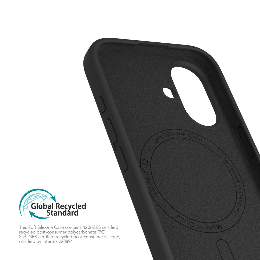iPhone 16 Vonmählen Eco Silikone Bagside Cover - MagSafe Kompatibel - Sort
