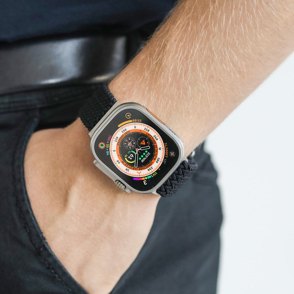 Vonmählen Apple Watch (38/40/SE/41/42mm) Woven Loop Nylon Rem - Black