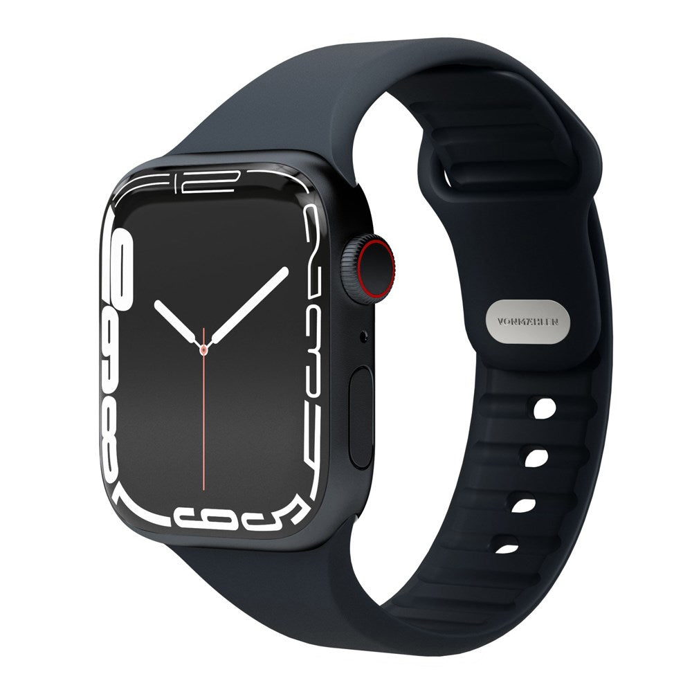 Vonmählen Apple Watch (42/44/SE/45/46/49mm) Classic Band 2 Genanvendt Silikone Rem - Blå