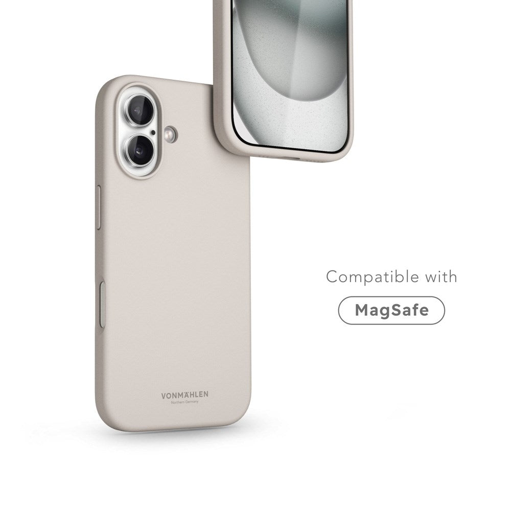 iPhone 16 Vonmählen Eco Silikone Bagside Cover - MagSafe Kompatibel - Cream