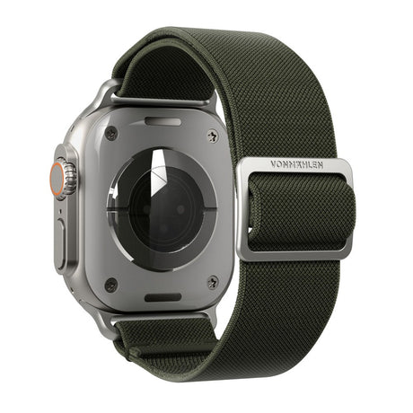 Vonmählen Apple Watch (42/44/SE/45/46/49mm) Classic Nylon Loop Rem - Olive