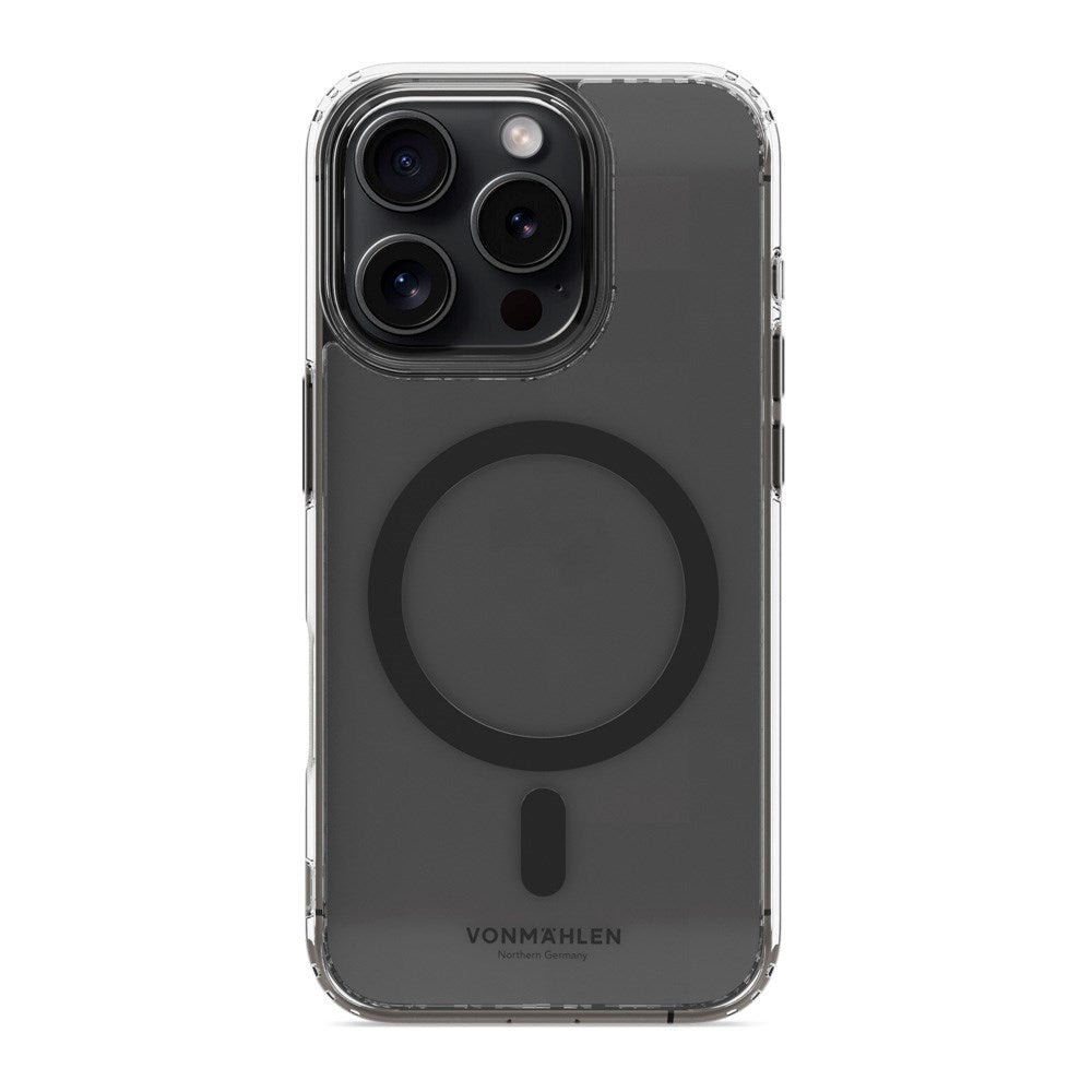 Vonmählen iPhone 16 Pro Transparent Mobil Cover - MagSafe Kompatibel - Sort