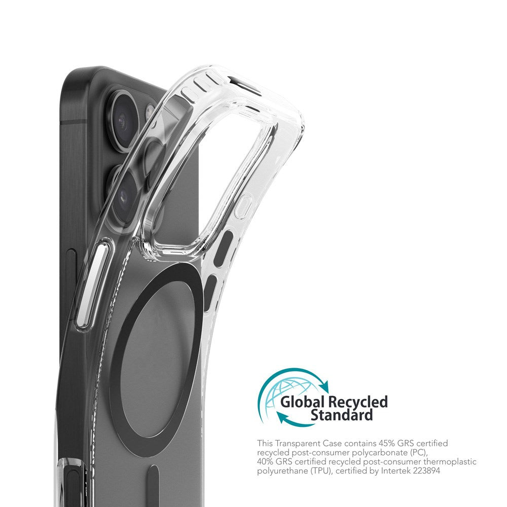 Vonmählen iPhone 16 Pro Transparent Mobil Cover - MagSafe Kompatibel - Sort