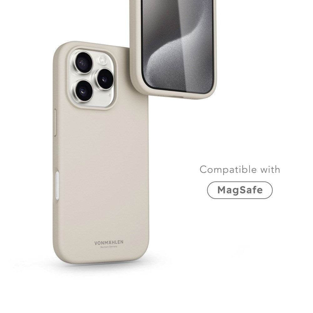 iPhone 16 Pro Vonmählen Eco Silikone Bagside Cover - MagSafe Kompatibel - Cream
