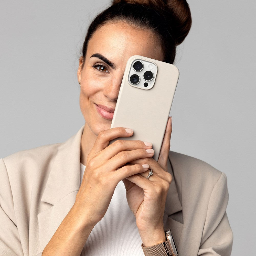 iPhone 16 Pro Vonmählen Eco Silikone Bagside Cover - MagSafe Kompatibel - Cream