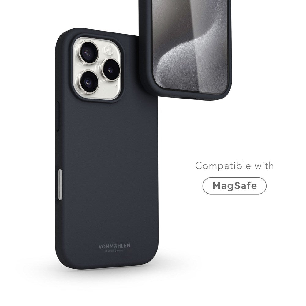 iPhone 16 Pro Vonmählen Eco Silikone Bagside Cover - MagSafe Kompatibel - Navy