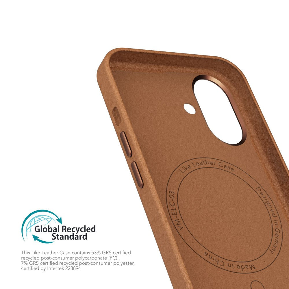 iPhone 16 Vonmählen Like Leather Bagside Cover - MagSafe Kompatibel - Brown