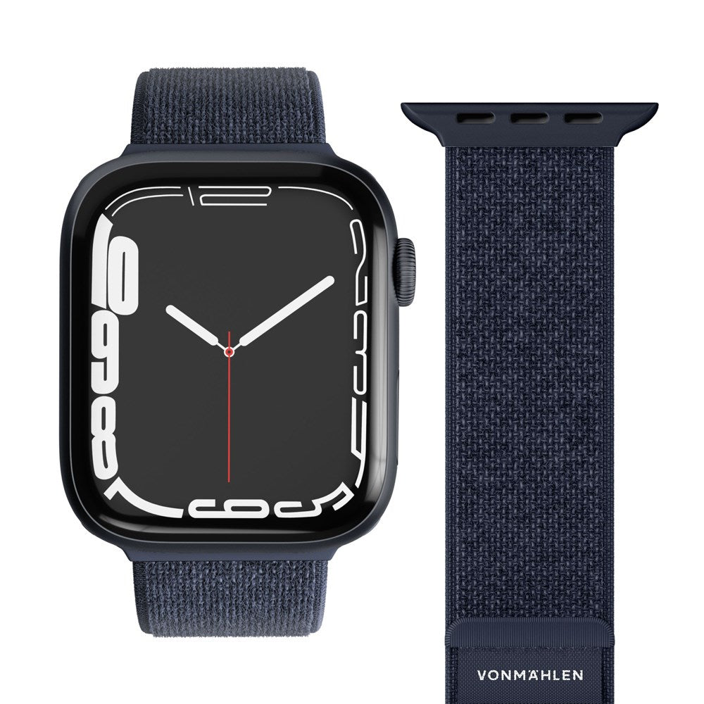 Vonmählen Apple Watch (42/44/45/46/SE/49mm) Fitness Loop 2 Nylon Rem - Blå