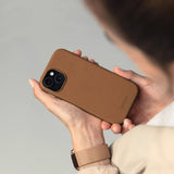 iPhone 16 Pro Max Vonmählen Like Leather Bagside Cover - MagSafe Kompatibel - Brown