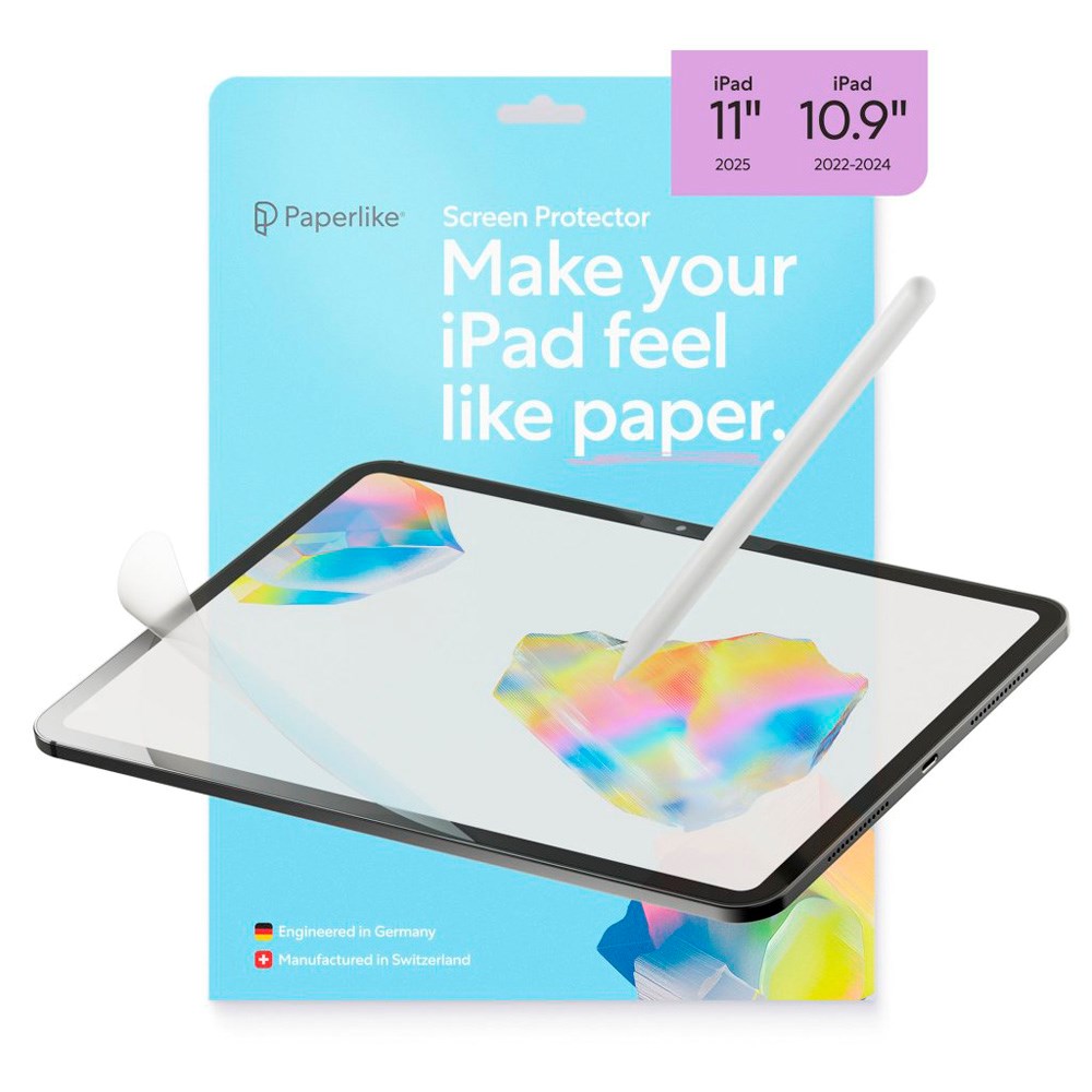 Paperlike - iPad 11" (2025) / 10.9" (2024 / 2022) Skærmbeskytter - 2 stk - Gennemsigtig