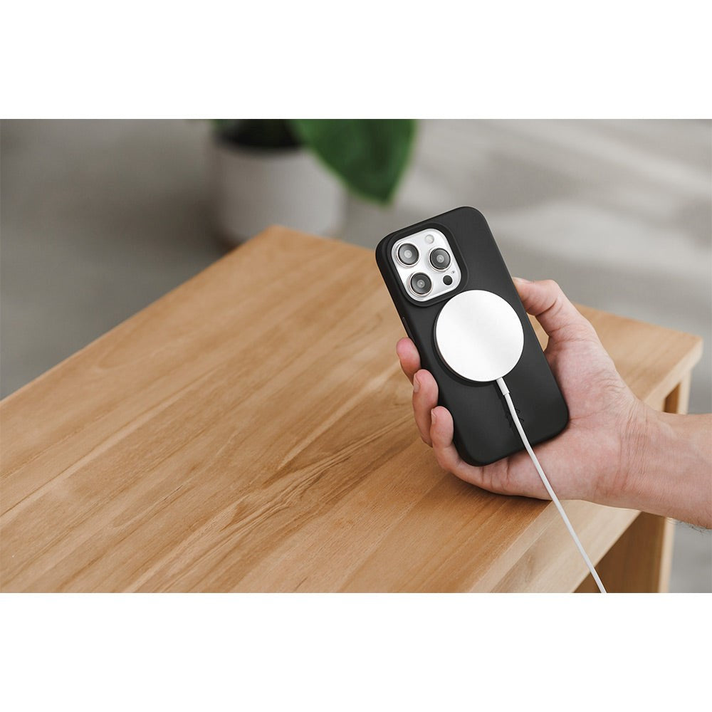 Woodcessories iPhone 15 Pro Bio Case - 100% Plantebaseret - MagSafe Kompatibel - Sort