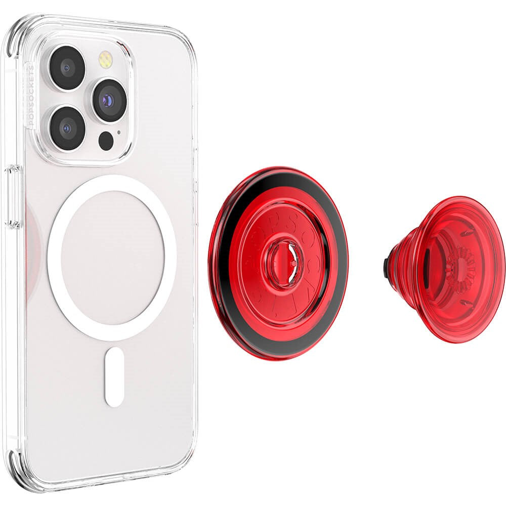 POPSOCKETS PopGrip Danger Red Translucent MagSafe - Stander & Greb