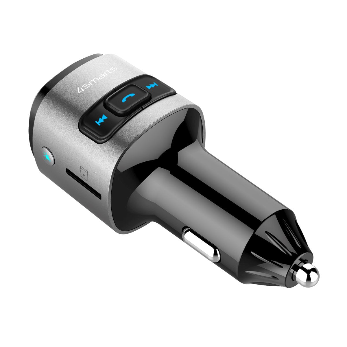 4smarts Media & Assist 2 - Bluetooth FM Transmitter & USB-C (PD) / USB-A Biloplader - Sølv