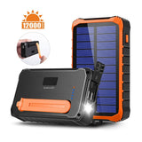 4smarts Prepper Solcelle Powerbank 12.000mAh - 2 x USB-A - Sort / Orange