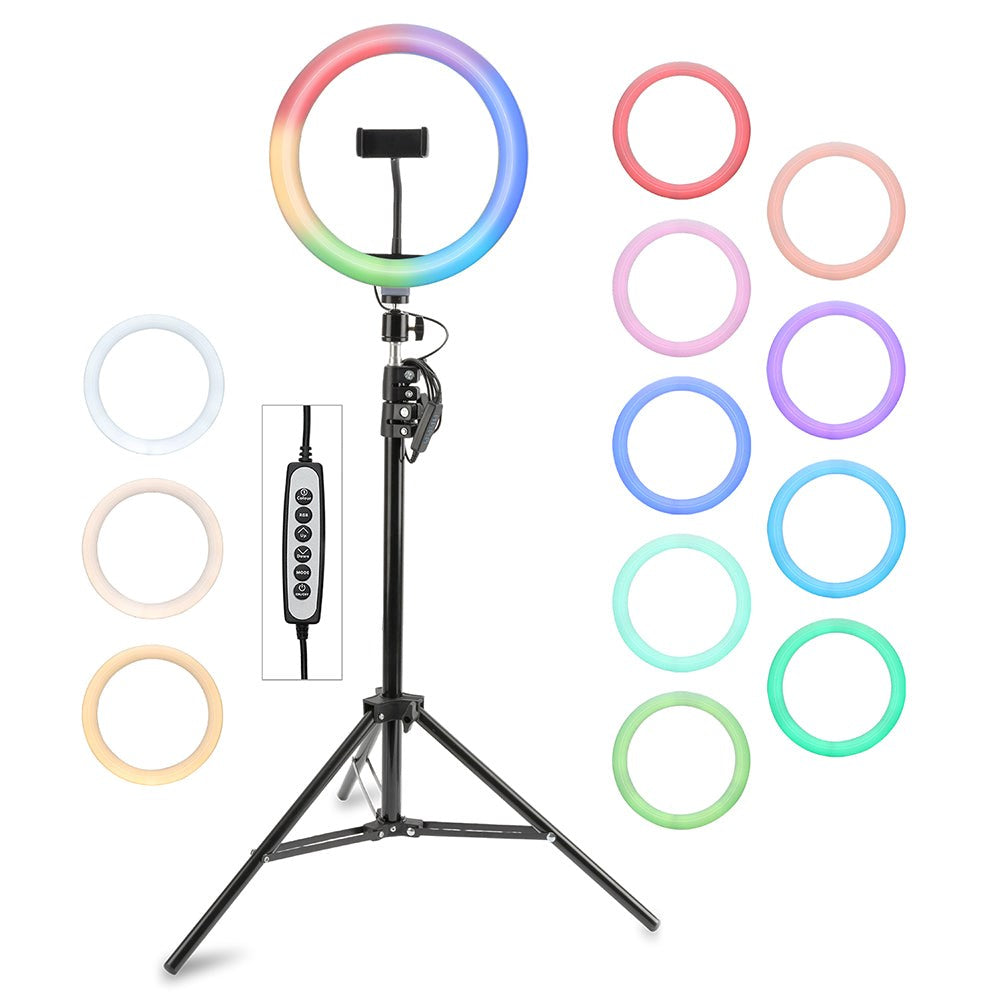 4smarts LoomiPod Selfie Tripod m. RGB Ring Light & Opbevaringstaske