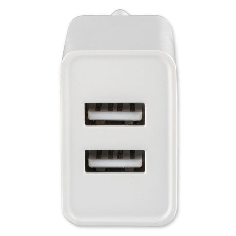 4smarts VoltPlug Dual 24W Vægoplader m. 2 x USB-A - Hvid