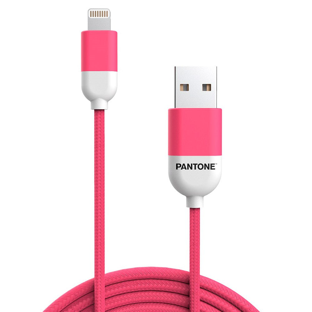 Pantone USB-A til Lightning Kabel 12W - MFI - 1.5m - Pink