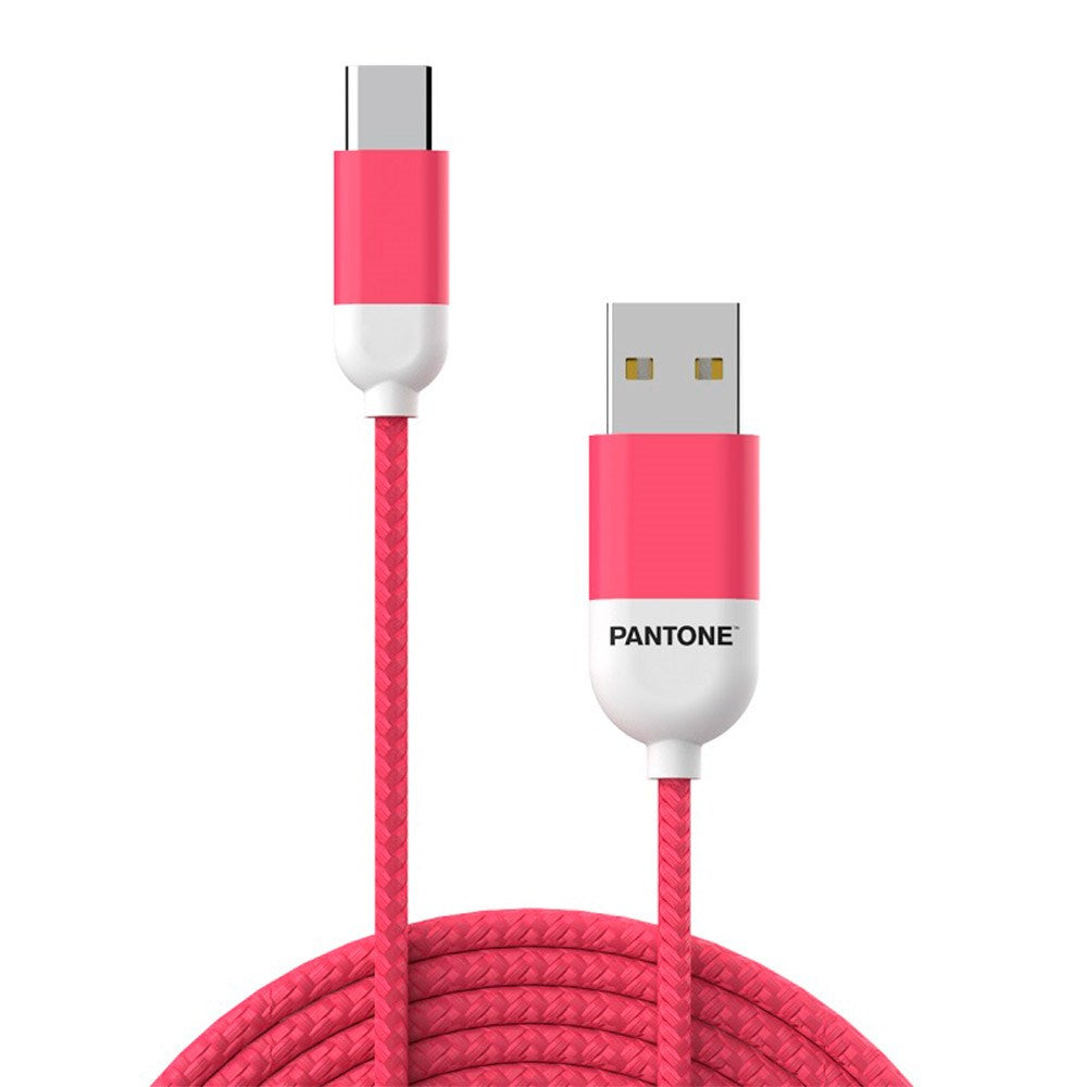 Pantone USB-A til USB-C Kabel 12W - 1.5 Meter - Pink