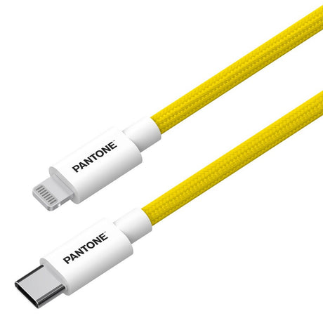 Pantone USB-C til Lightning Kabel 15W - MFI - 1.5m - Gul