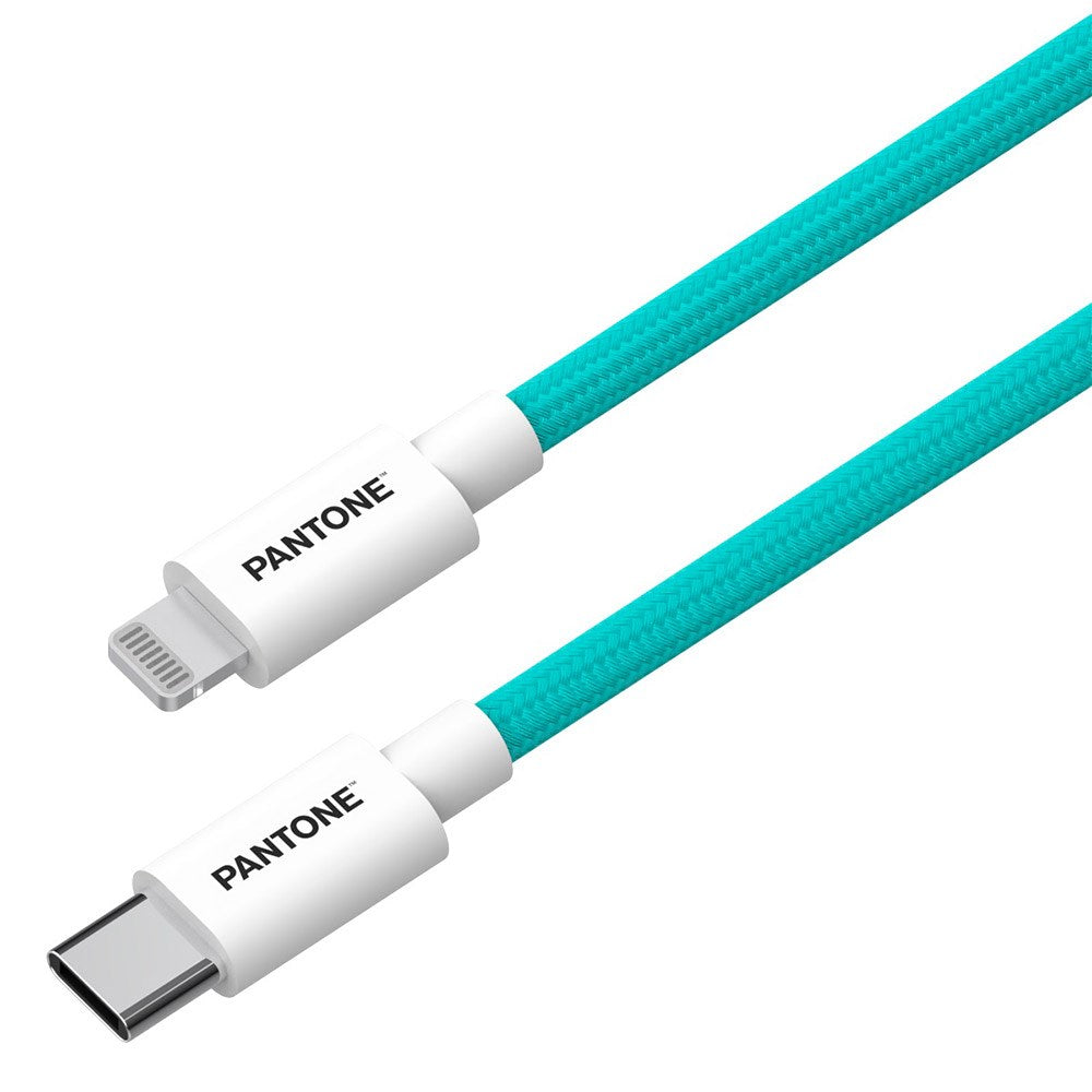 Pantone USB-C til Lightning Kabel 15W - MFI - 1.5m - Turkis