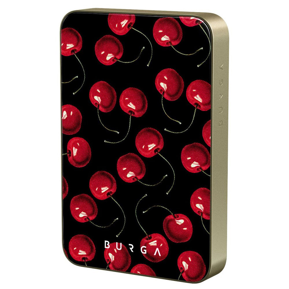 Burga MagSafe PowerBank 5000mAh m. Trådløs Opladning & 20W USB-C Stik - Cherrybomb