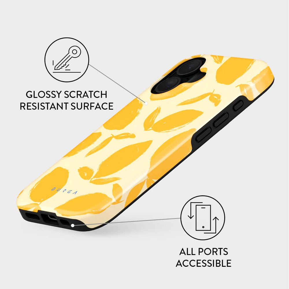 iPhone 16 Burga Tough Fashion Cover - Lemon Tart