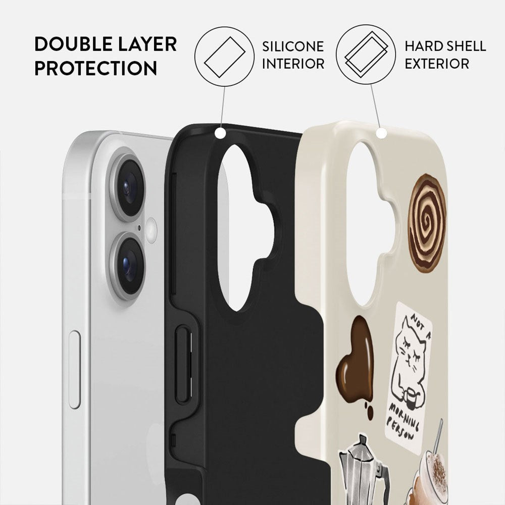 iPhone 16 Burga Tough Fashion Cover - Oat Milk Please