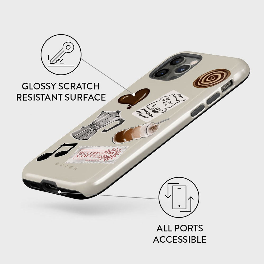 iPhone 12 / 12 Pro Burga Tough Fashion Cover - Oat Milk Please