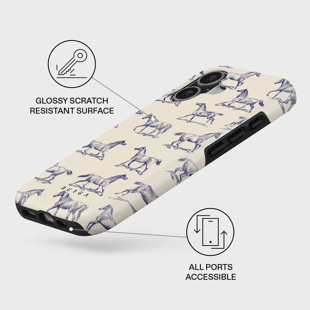 iPhone 17 Burga Tough Fashion Cover - MagSafe Kompatibel - Derby Race