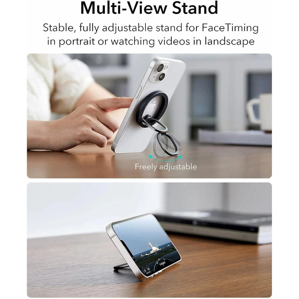 Halolock ESR MagSafe Kompatibel Magnetisk Finger Ring - Sort