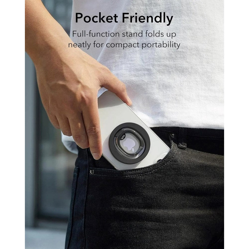 Halolock ESR MagSafe Kompatibel Magnetisk Finger Ring - Sort