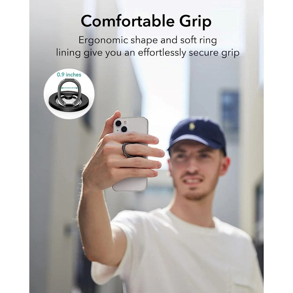 Halolock ESR MagSafe Kompatibel Magnetisk Finger Ring - Sort