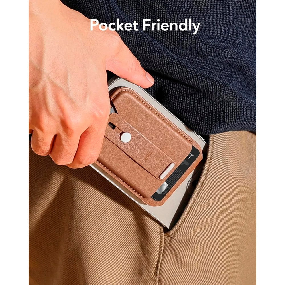 ESR - GripWallet Kortholder m. Ståfunktion - MagSafe Kompatibel - Brun