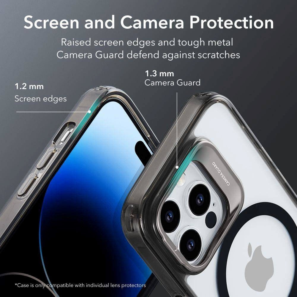 ESR - iPhone 14 Pro - Classic Hybrid Cover m. Kickstand - MagSafe Kompatibel - Gennemsigtig / Sort