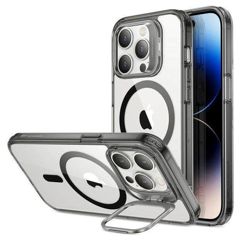 ESR - iPhone 14 Pro - Classic Hybrid Cover m. Kickstand - MagSafe Kompatibel - Gennemsigtig / Sort