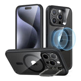 ESR iPhone 15 Pro Max Classic Hybrid Halolock Bagside Cover - MagSafe Kompatibel - Gennemsigtig / Sort