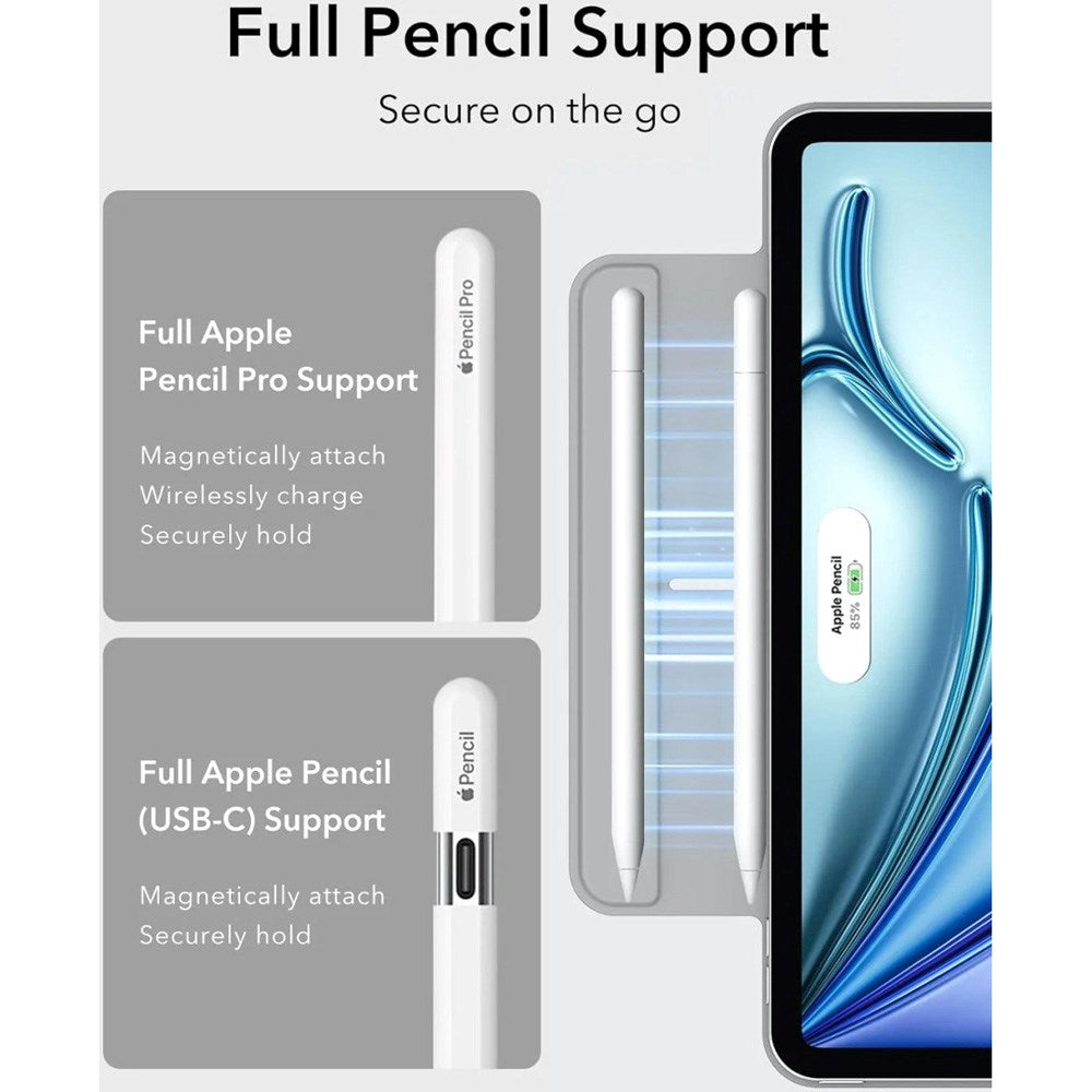 ESR iPad Air 11" (2025 / 2024) / Air 10.9" (2022 / 2020) / Pro 11" (2018) Rebound Magnetic Cover - Grå