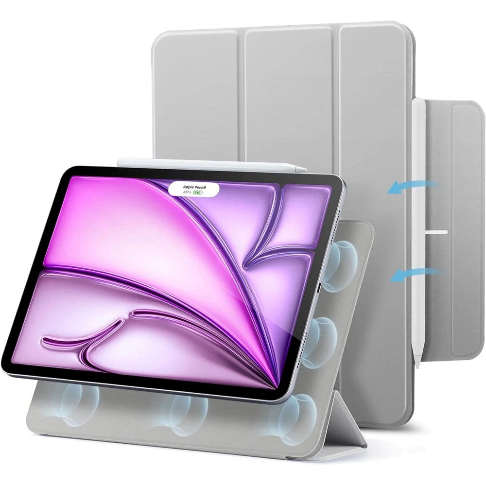ESR iPad Air 13" (2025 / 2024) / Pro 12.9" (2022 / 2021 / 2020) Rebound Magnetic Cover - Grå