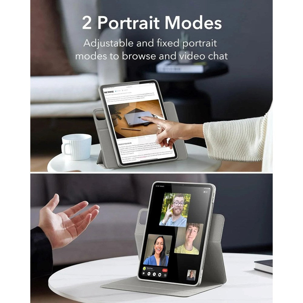 ESR iPad Pro 13" (2025 / 2024) Rebound Hybrid Flip Cover - Grå