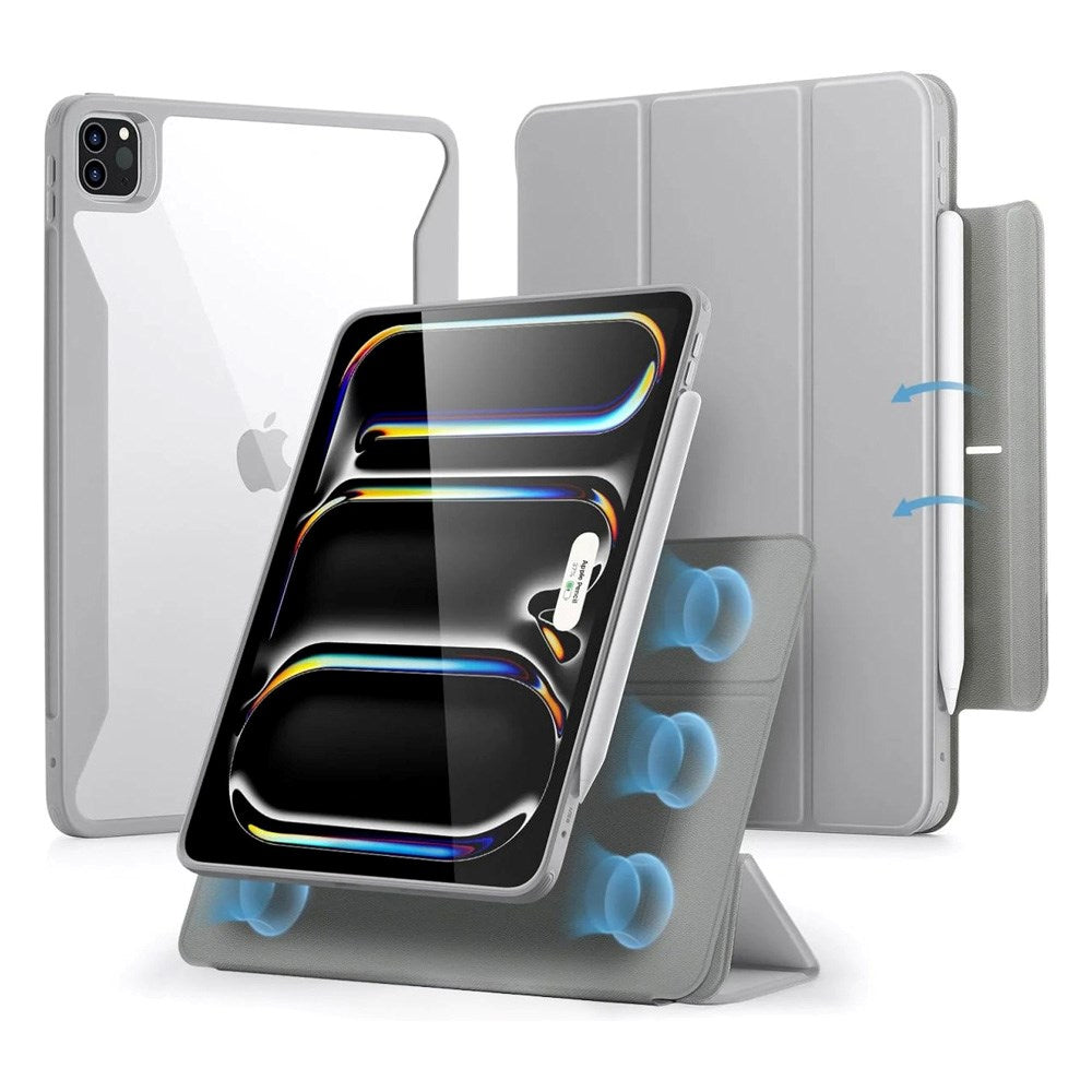ESR iPad Pro 13" (2025 / 2024) Rebound Hybrid Flip Cover - Grå