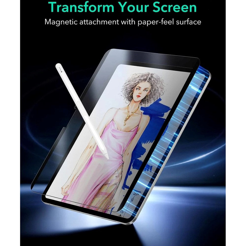 ESR iPad Pro 13" (2024) Paper Skærmbeskyttelse - Magnetisk - Mat / Gennemsigtig