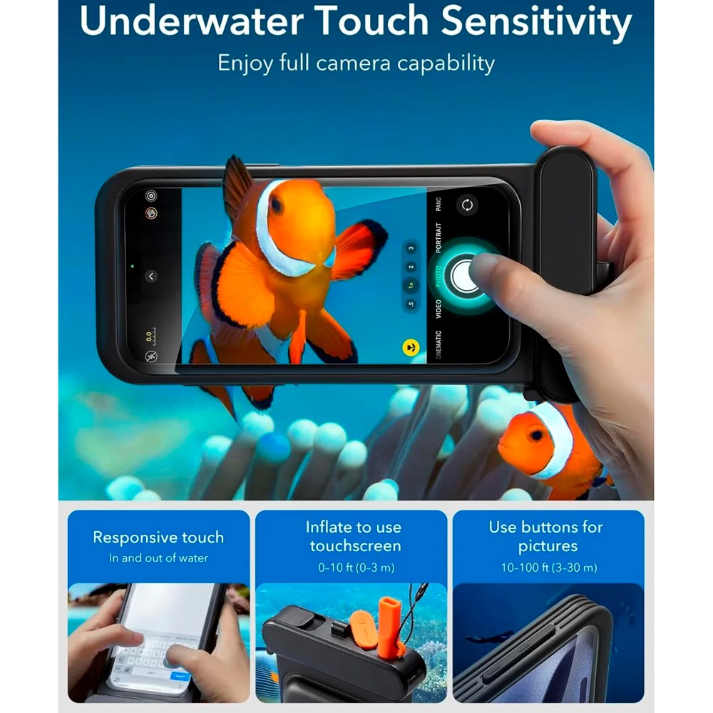 ESR - iPhone 15 Pro Max / 14 Pro Max - Vandtæt Case - Sort