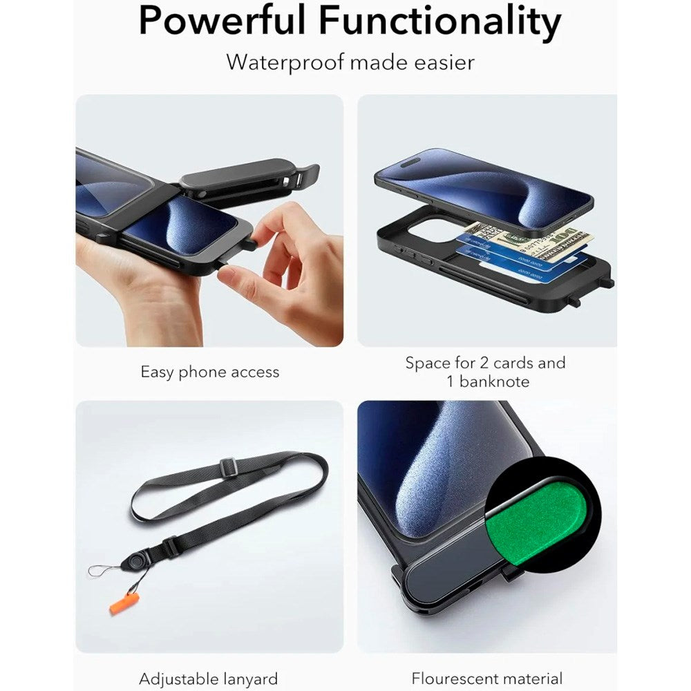 ESR - iPhone 15 Pro Max / 14 Pro Max - Vandtæt Case - Sort