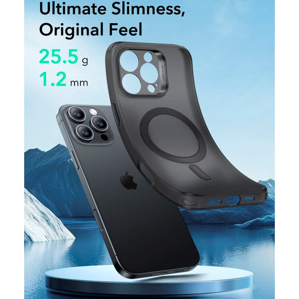 ESR - iPhone 16 Pro - Zero Clear Fleksibelt Plastik Cover - MagSafe Kompatibel - Mat Sort