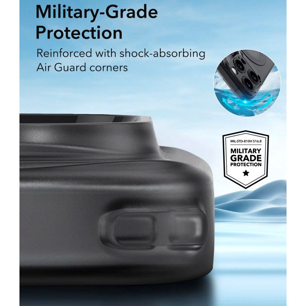 ESR - iPhone 16 Pro - Zero Clear Fleksibelt Plastik Cover - MagSafe Kompatibel - Mat Sort