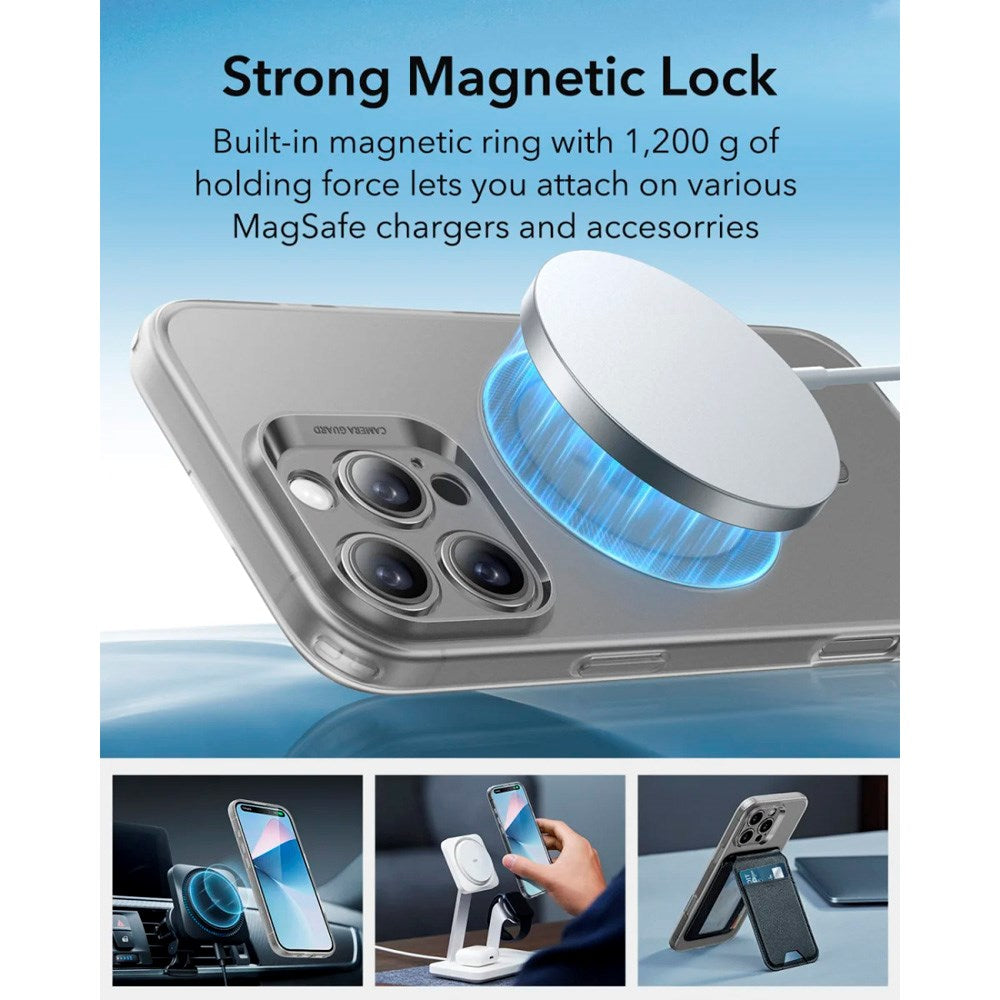 ESR - iPhone 16 Pro - Zero Clear Fleksibelt Plastik Cover - MagSafe Kompatibel - Mat Grå