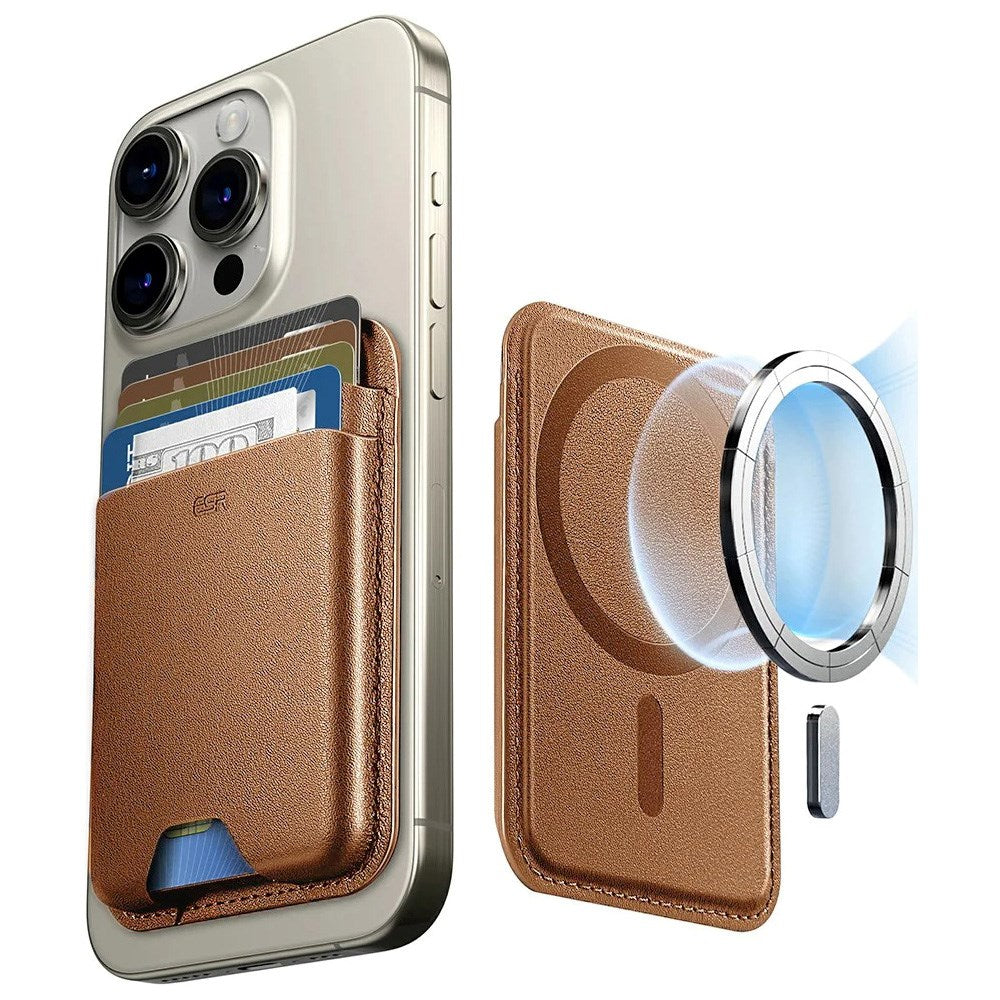 ESR Kunstlæder Kortholder m. MagSafe - Brun