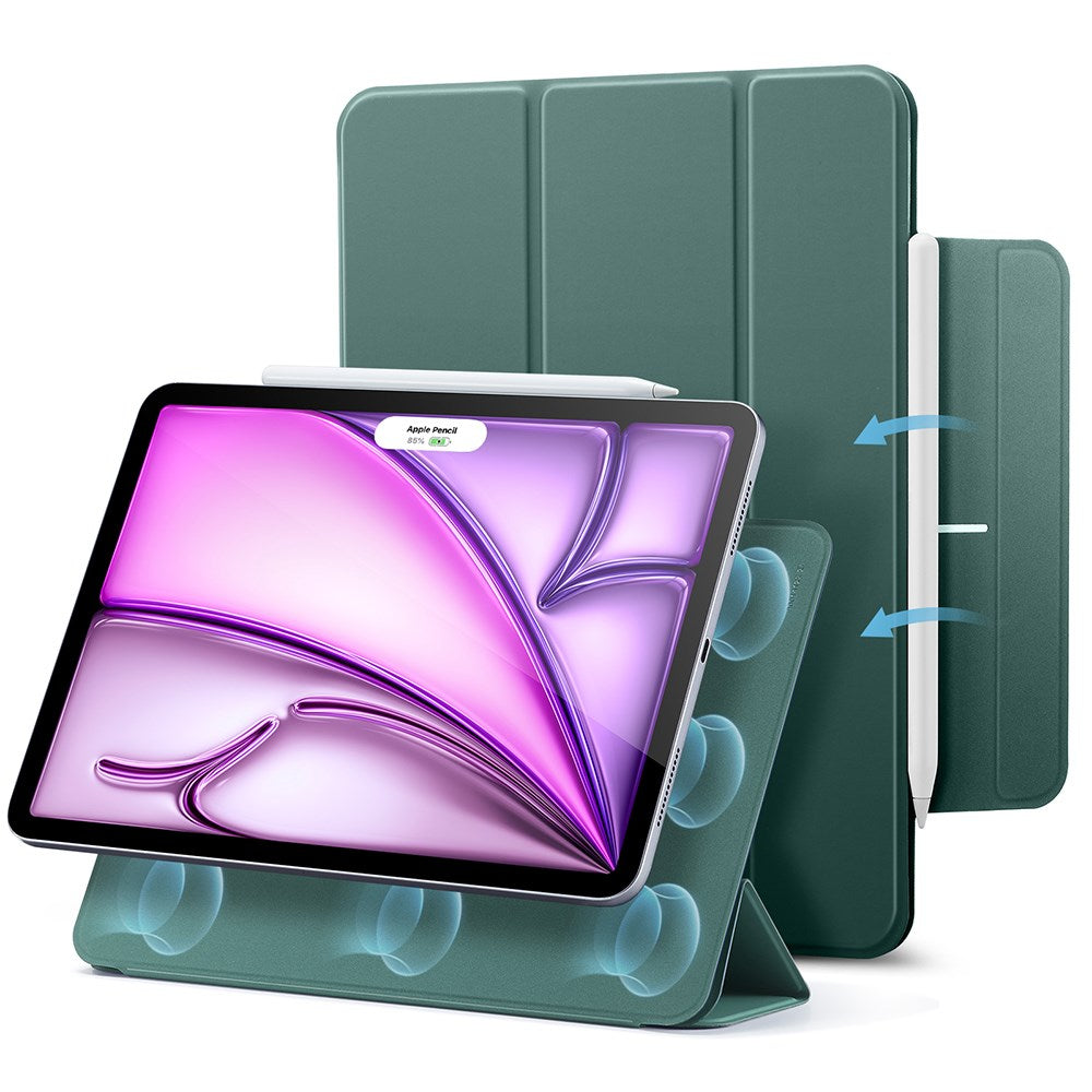 ESR iPad Air 13" (2025 / 2024) Rebound Magnetic Flip Cover - Grøn