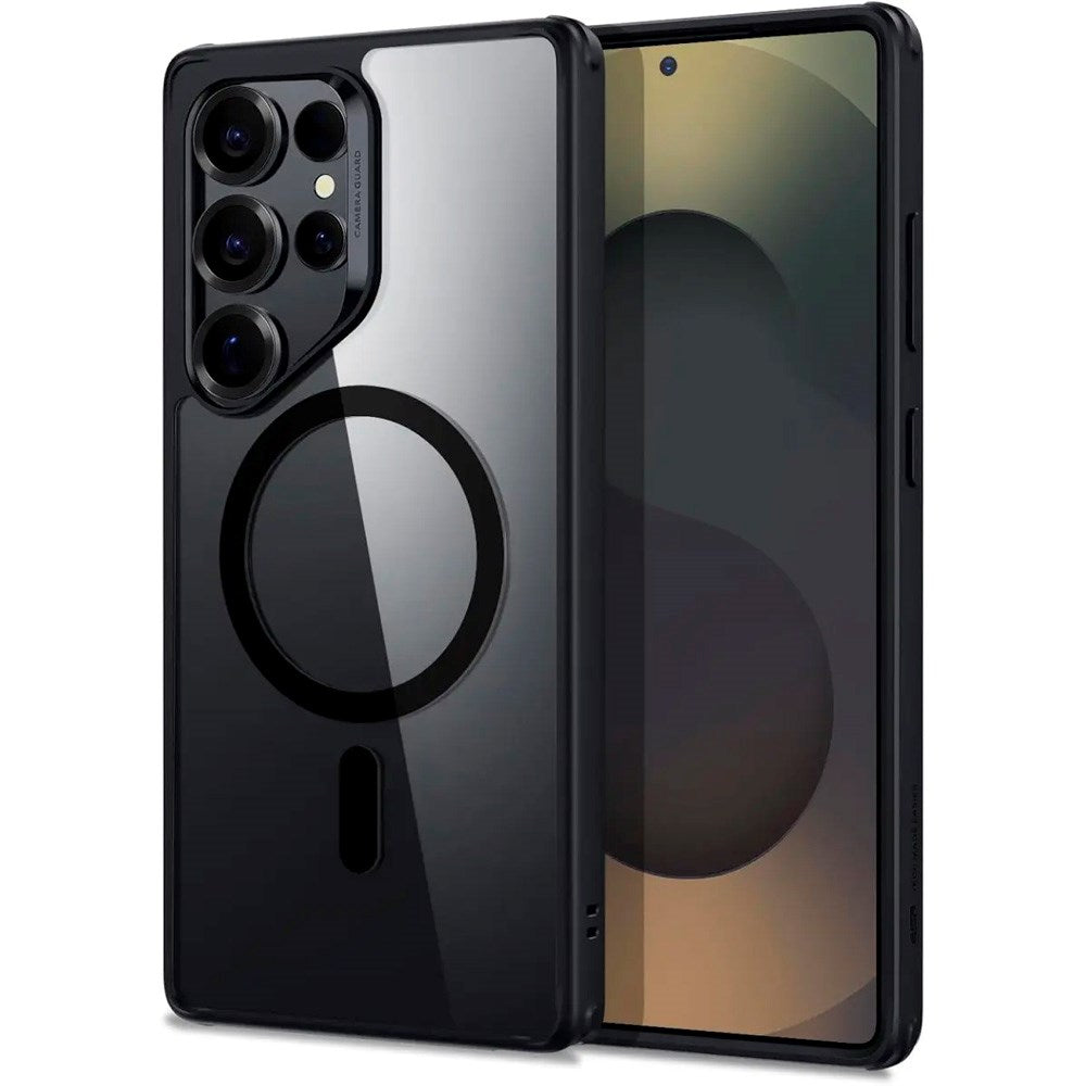 ESR - Samsung Galaxy S25 Ultra - Classic Hybrid Cover - MagSafe Kompatibel - Gennemsigtig / Sort